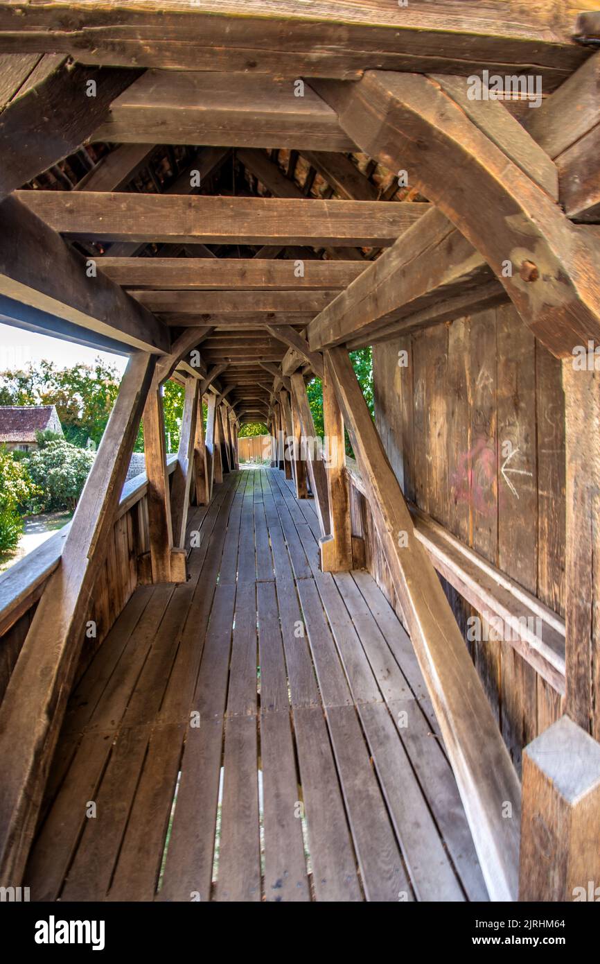 BAVARIA : The wooden bridge Stock Photo