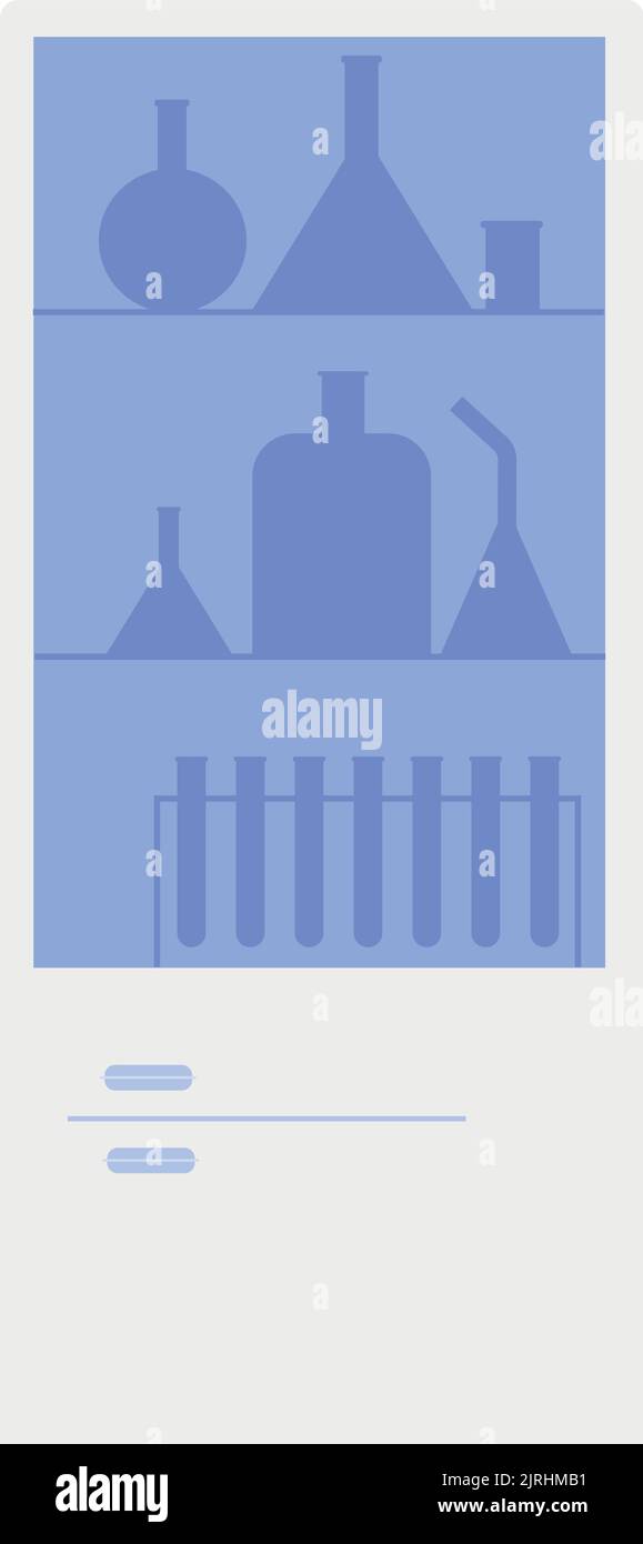 Scientific lab with chemical glass equipment isolated on white