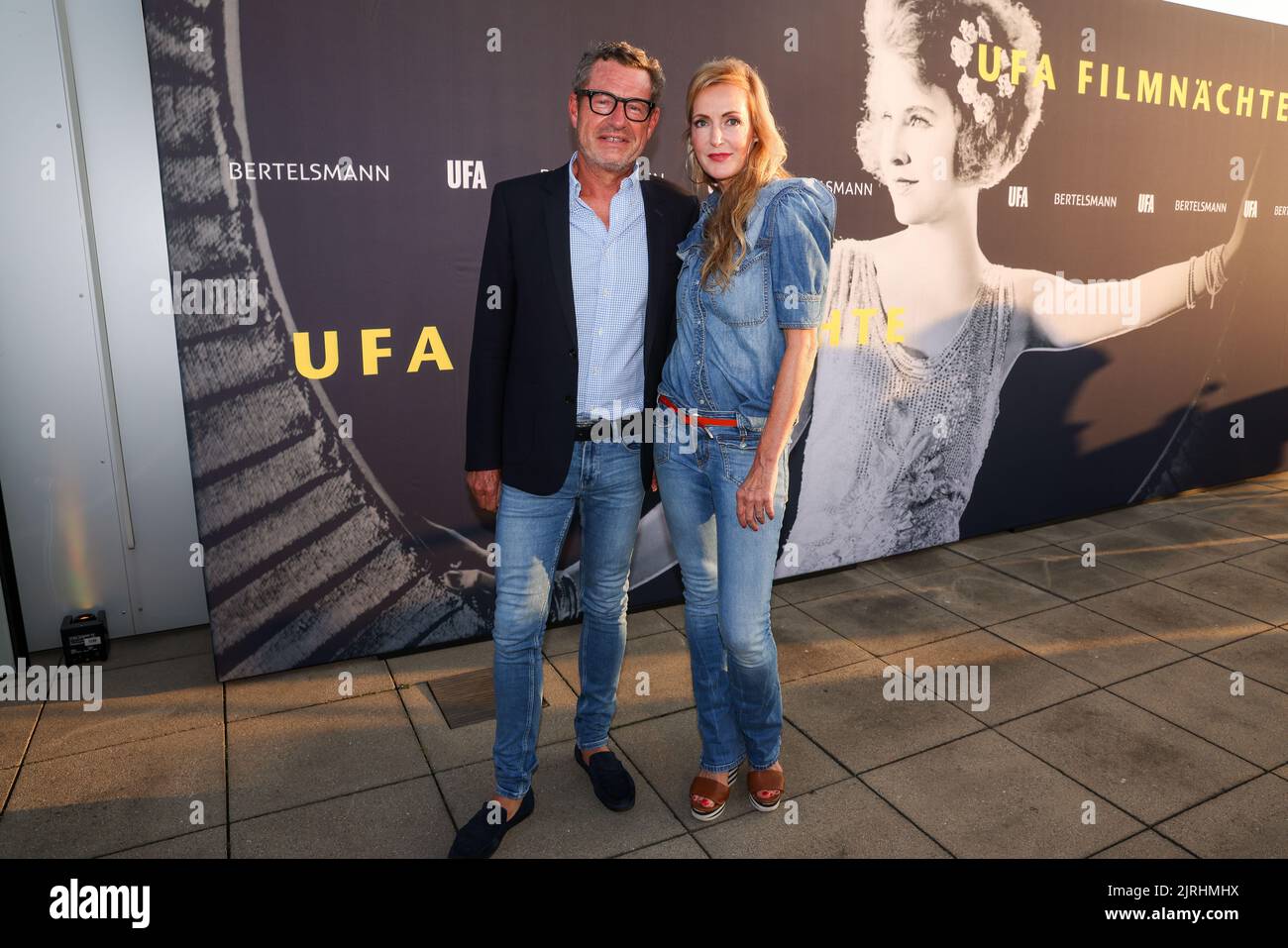 Berlin, Germany. 24th Aug, 2022. Kai Diekmann and Katja Kessler come to the 12th UFA Film Nights at the Bertelsmann Representative Office. Credit: Gerald Matzka/dpa/Alamy Live News Stock Photo
