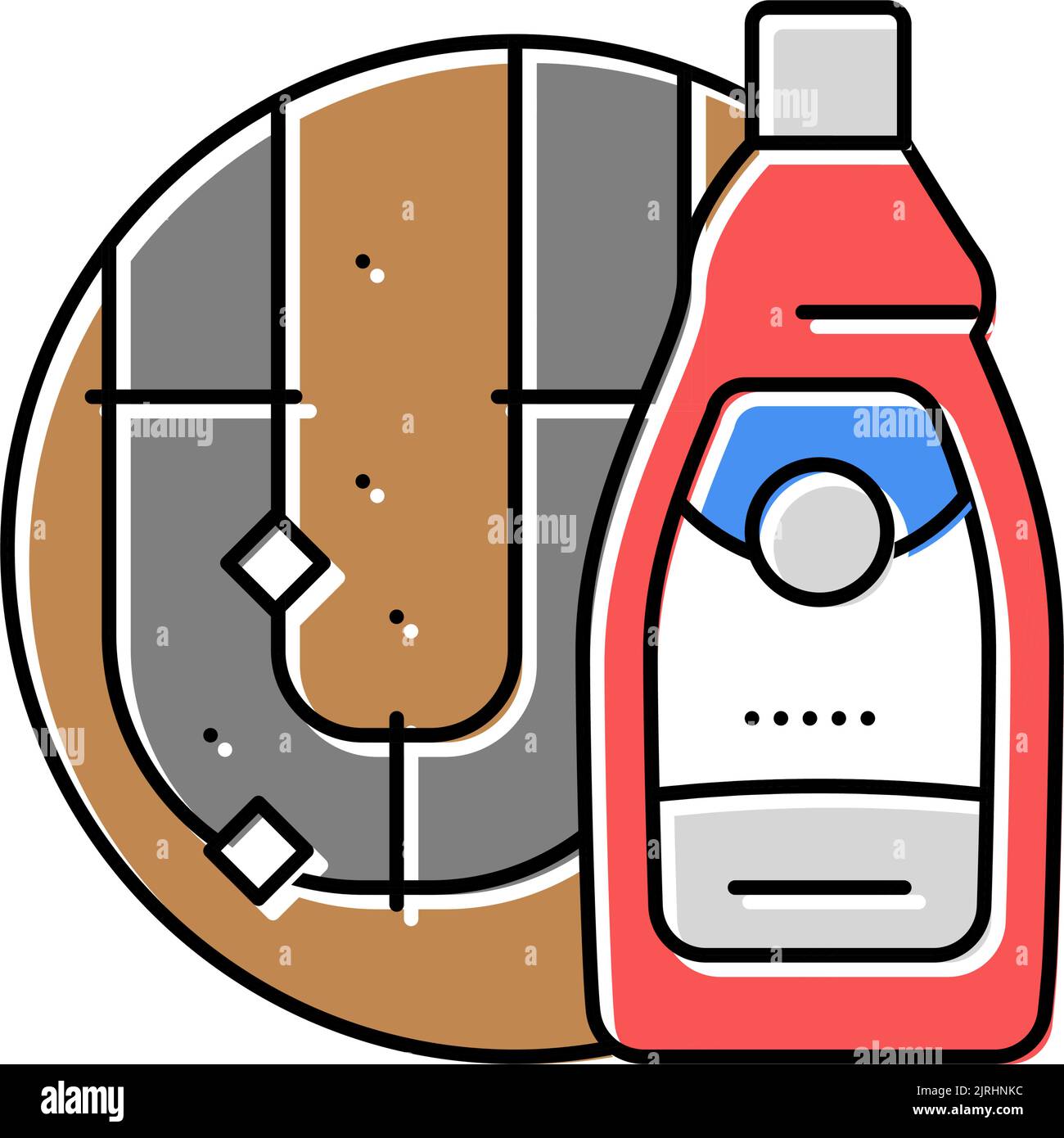 drain cleaner detergent color icon vector illustration Stock Vector