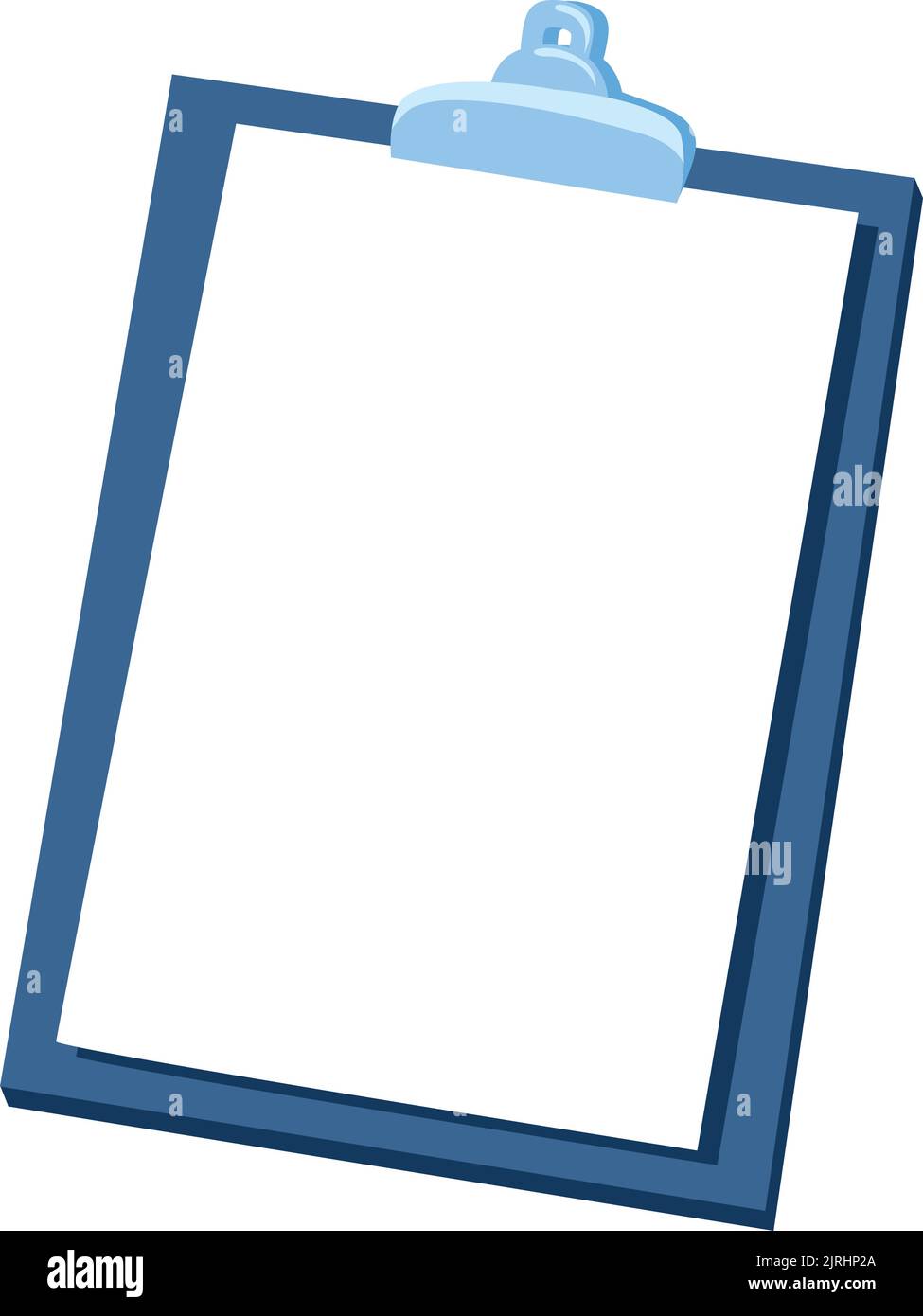 Clipboard with blank white paper sheet. Document template isolated on ...