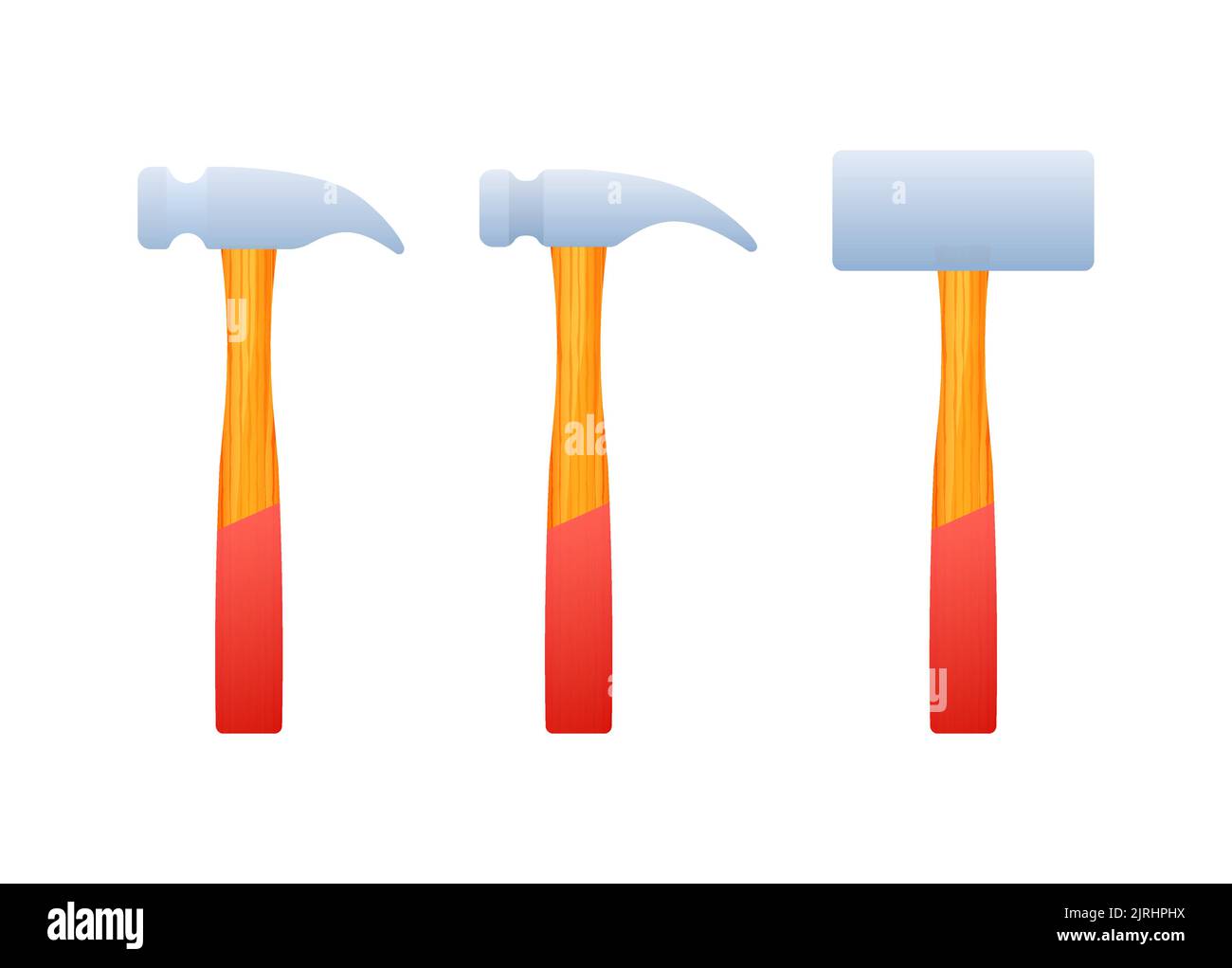 Claw hammer. Builder tools. Labour Day. Vector stock illustration Stock
