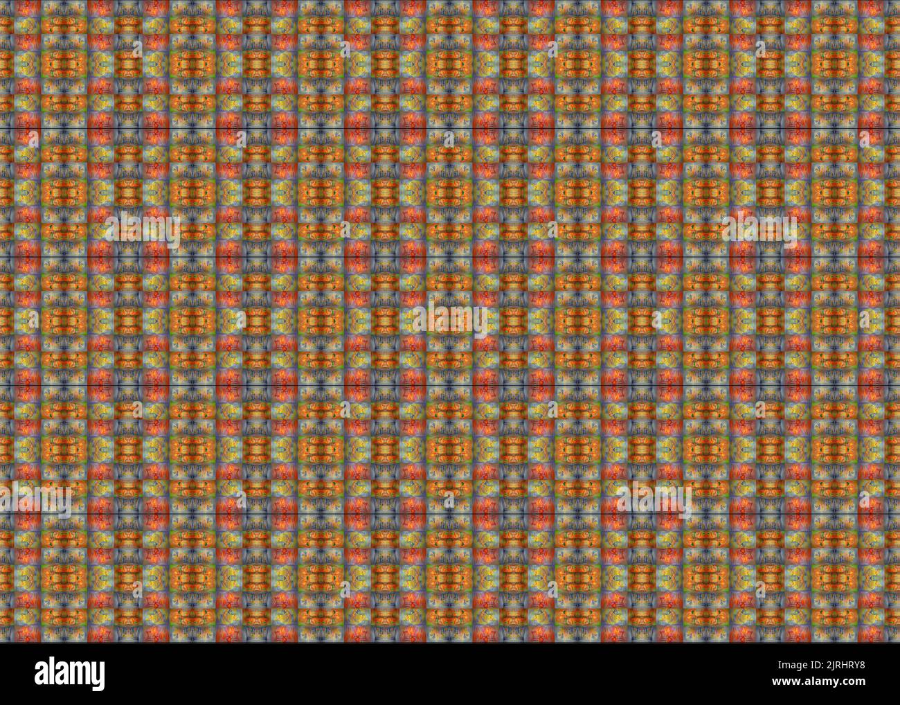 Repeating pattern of small orange shapes hi-res stock photography and ...