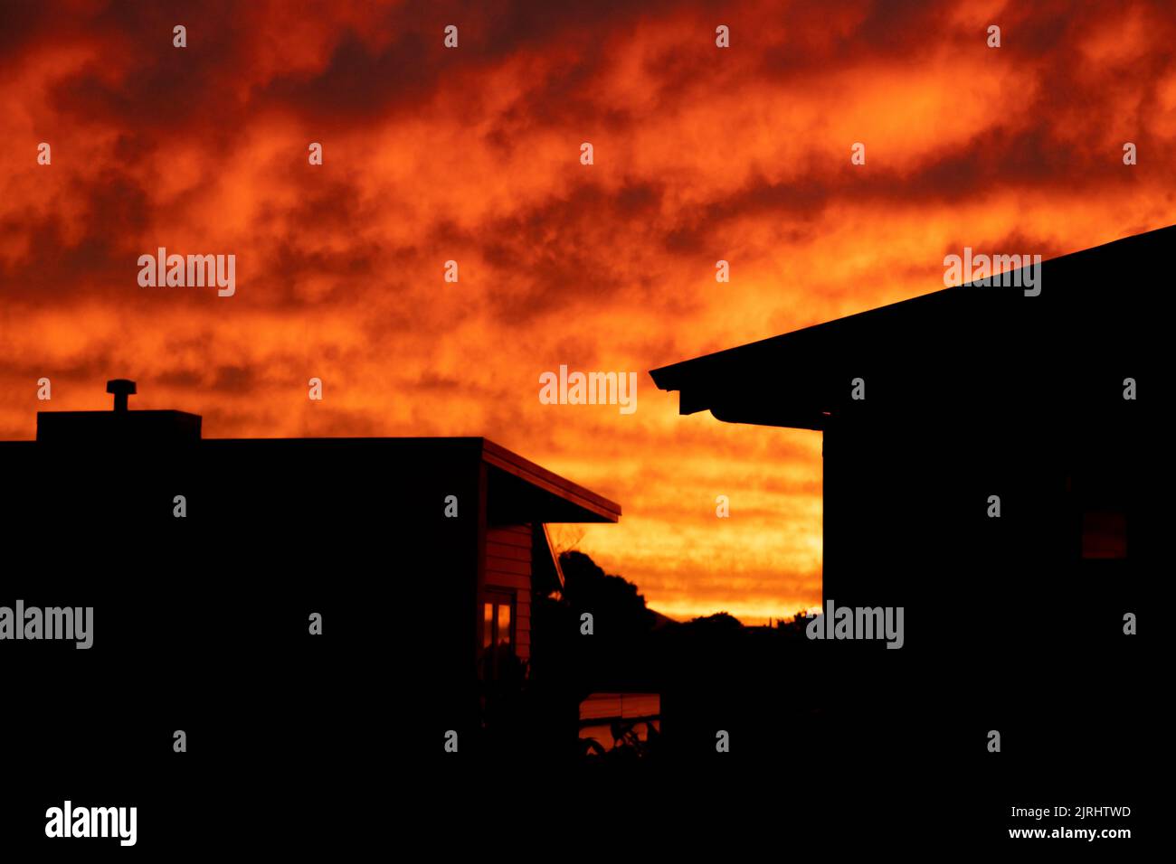 Sunset in Nelson, New Zealand Stock Photo Alamy