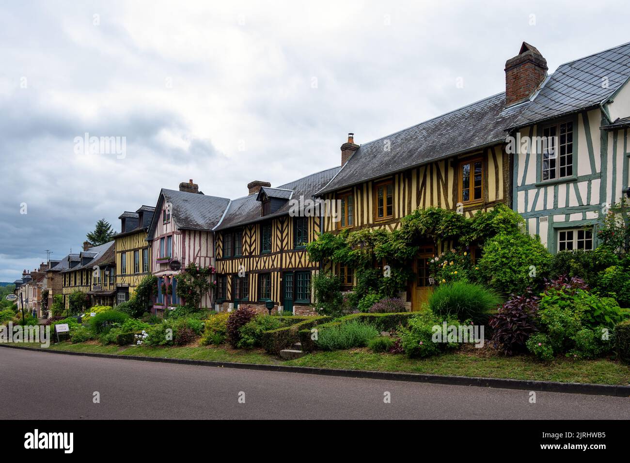 LE BECHELLOUIN, FRANCE MAY 26th, 2022 View of a row of medieval
