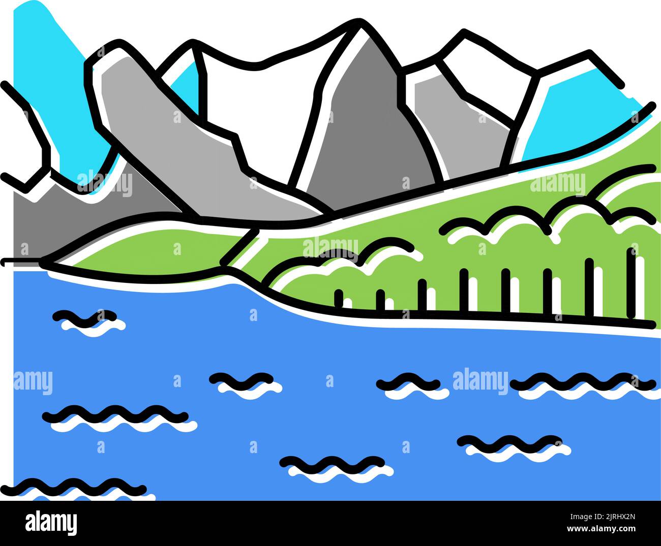 banff national park color icon vector illustration Stock Vector