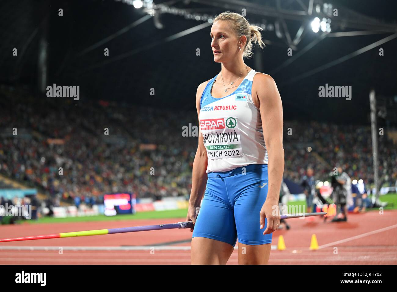 Barbora Špotáková taking part in the javelin throw at the European