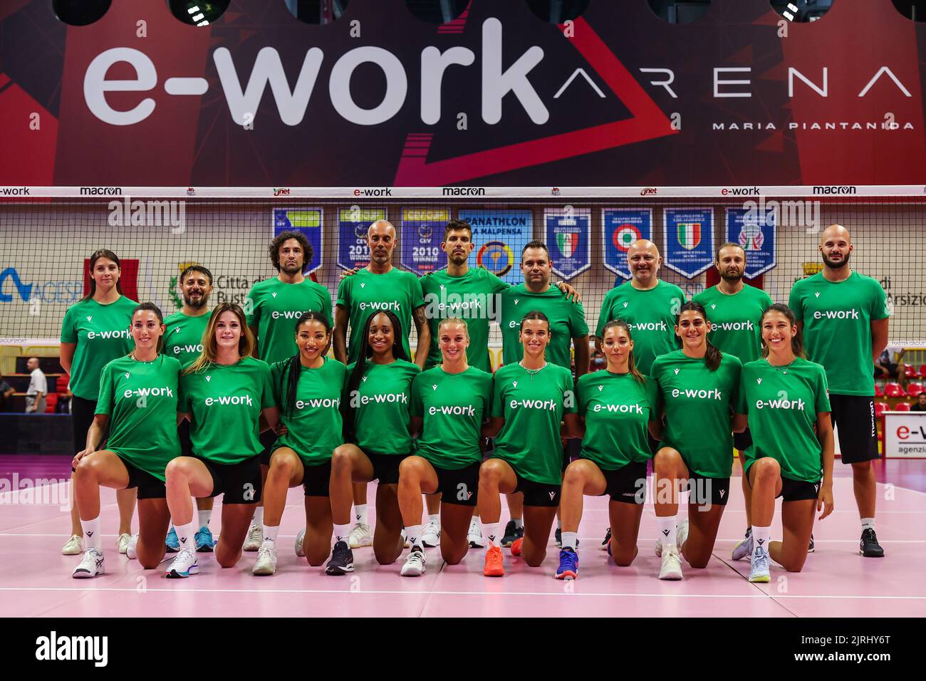 UYBA EWork Busto Arsizio team line up during the PreSeason team presentation of UYBA UYBA EWork Busto Arsizio team line up during the PreSeason team presentation of UYBA
