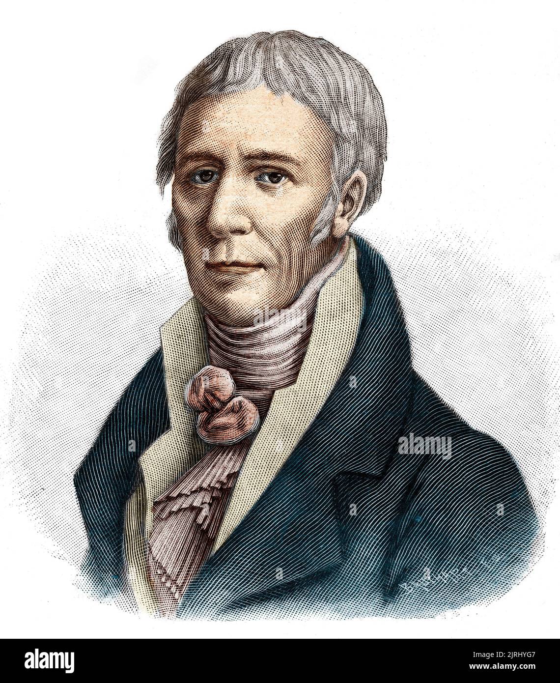 Jean Baptiste Lamarck. Portrait of Jean Baptiste Lamarck 1744-1829 ...