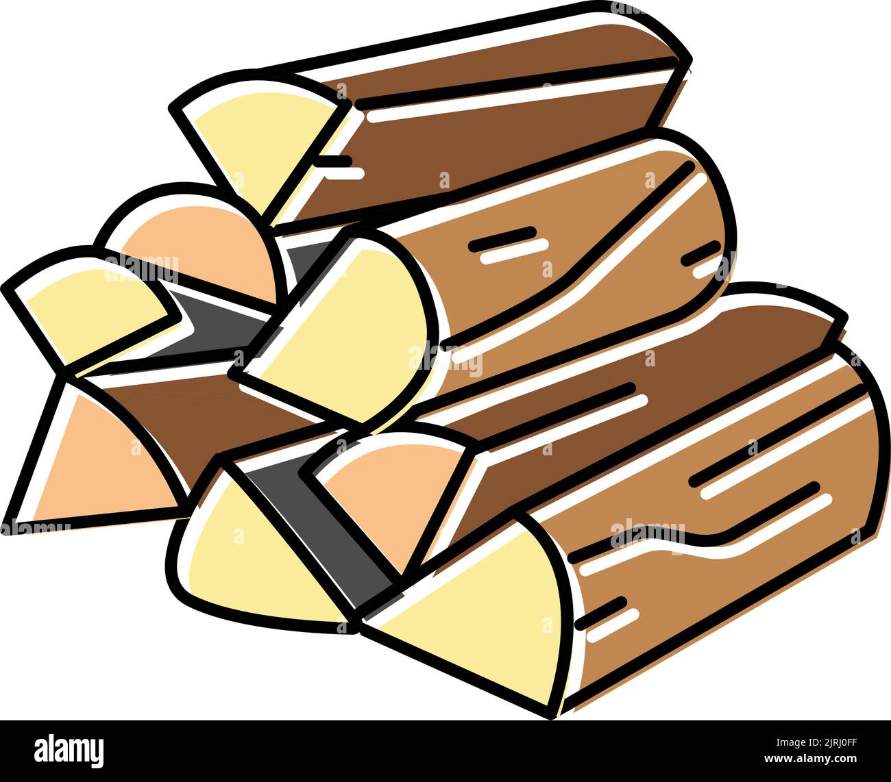 firewood wood timber color icon vector illustration Stock Vector Image ...