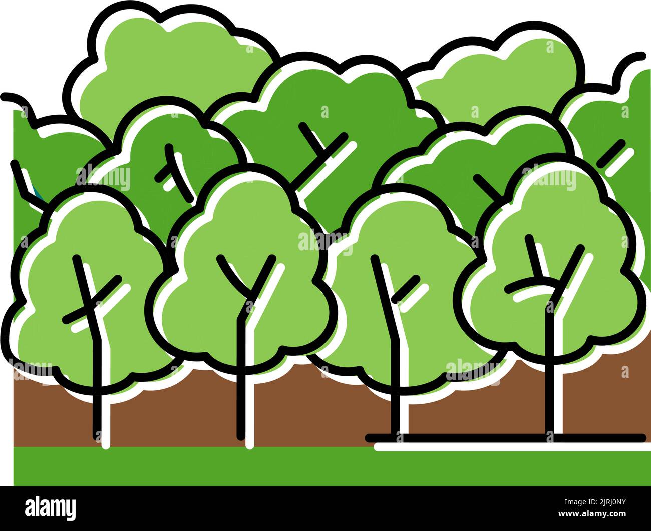 forest wood timber color icon vector illustration Stock Vector Image