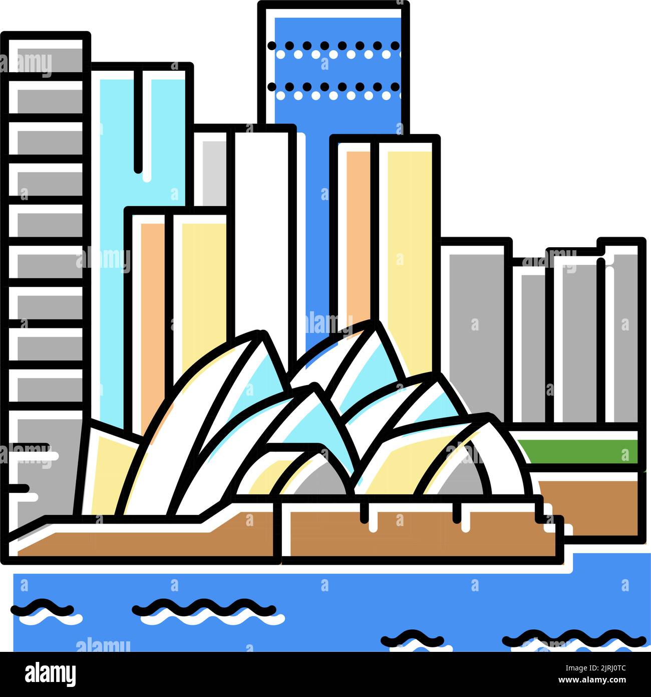 port jackson color icon vector illustration Stock Vector Image & Art