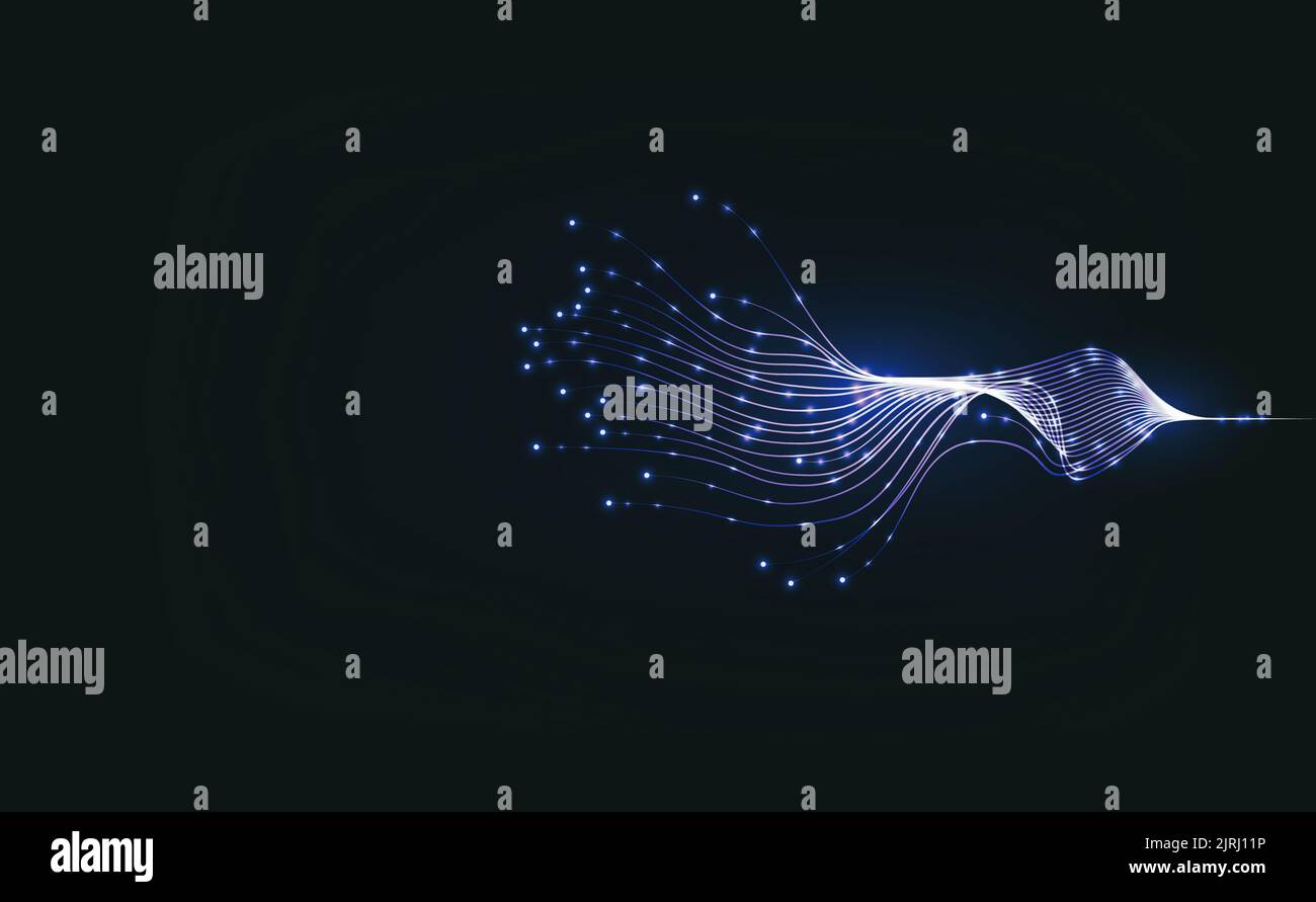 Digital Data Communication Along Fiber Optics Cable, Network Connection