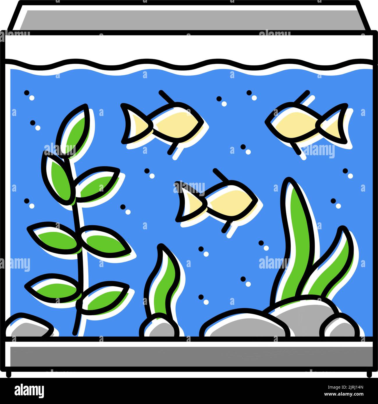 saltwater aquarium fish color icon vector illustration Stock Vector ...