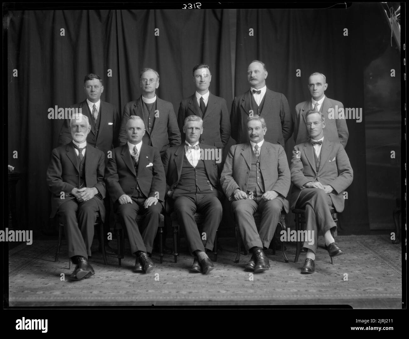 Taranaki Education Board members, 1927, maker unknown. F B Butler/Crown