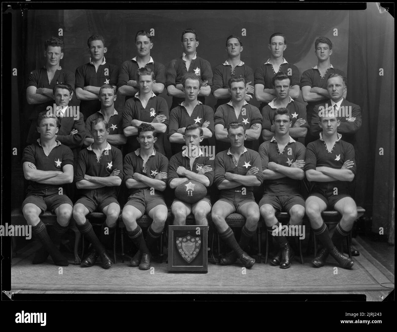Star Football Club Grade Two Team, 1924, by The Crown Studio (New Plymouth). F B Butler/Crown Studios Collection. Gift of Frederick B Butler, 1971. Stock Photo