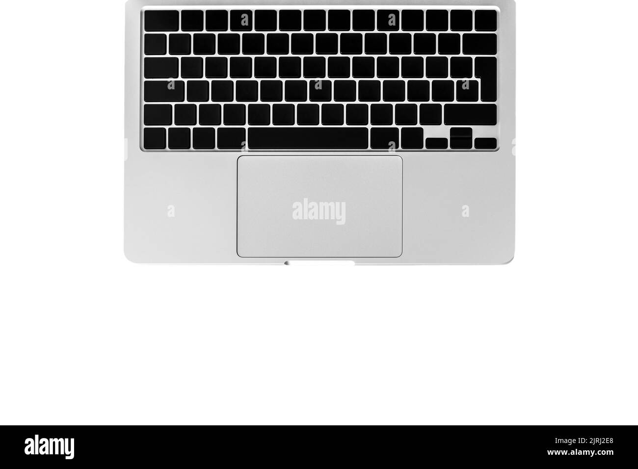 Blank keyboard and trackpad, Blank keyboard. Stock Photo