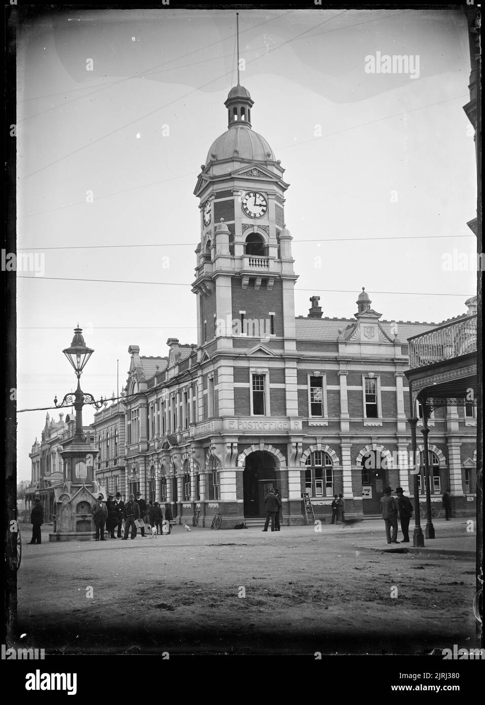 New Plymouth Post Office, circa 1908, by Fred Brockett Stock Photo