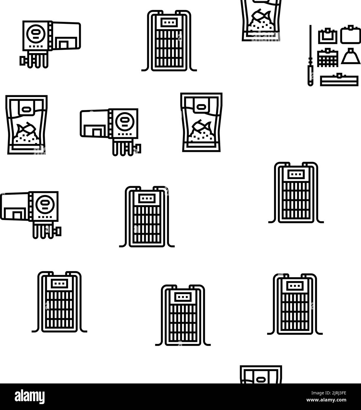 aquarium fish water sea tank vector seamless pattern Stock Vector Image ...