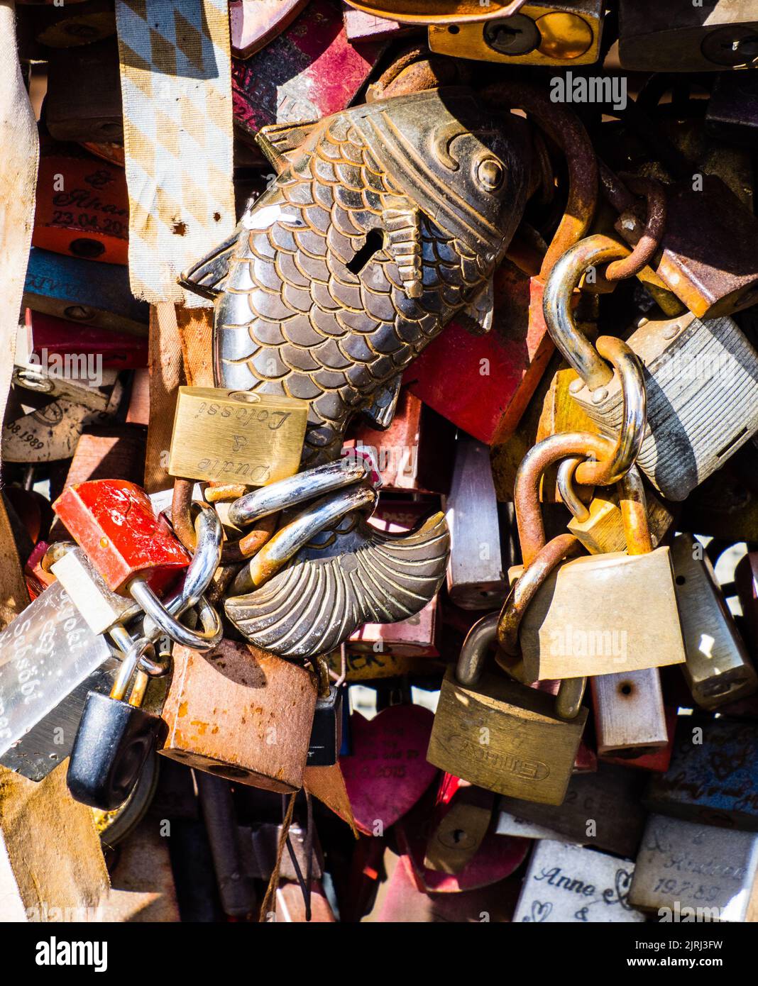 Unusual fish shape lock on Stock Photo Alamy