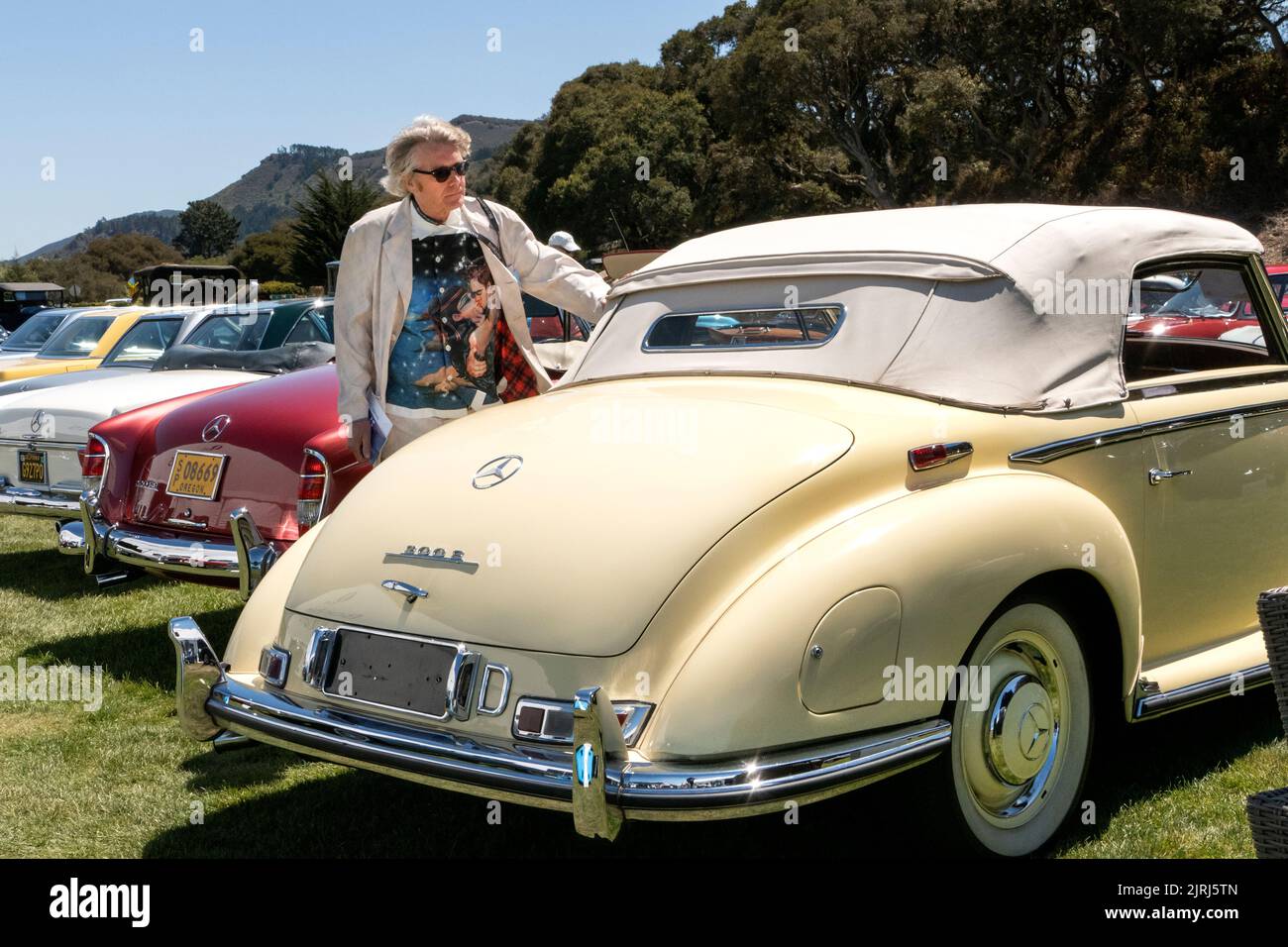 Gooding & Company auction at Monterey California Car Week classic collectors car auctions. Stock Photo