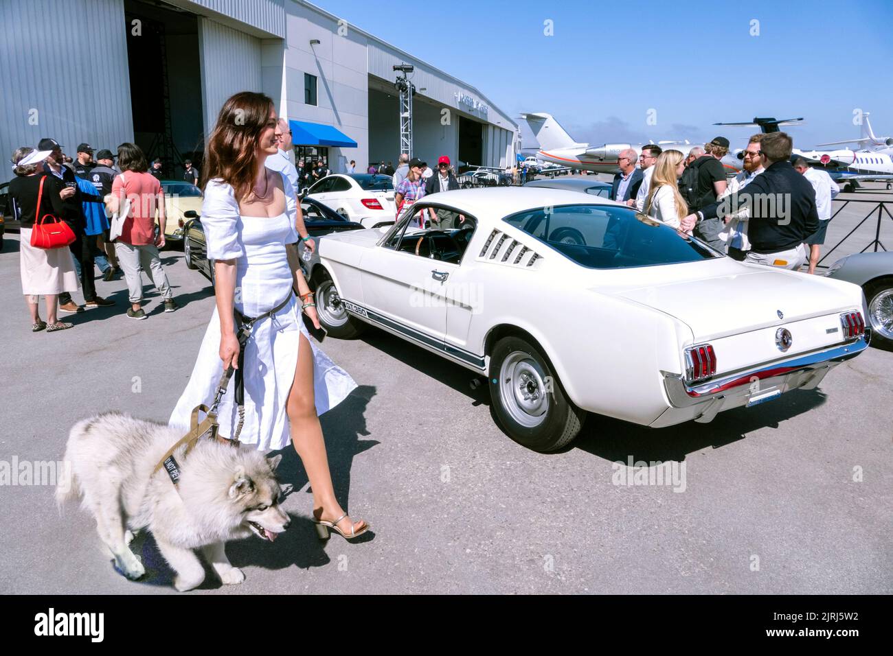 Broad Arrow auction at Monterey California Car Week classic collectors car auctions. Stock Photo