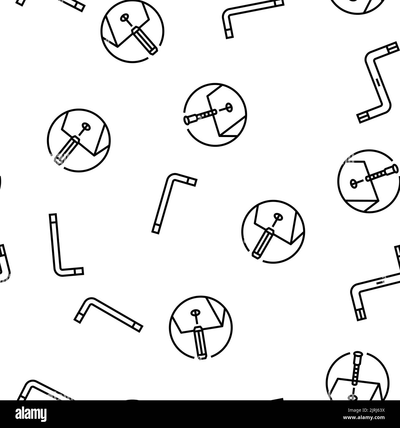 assembly furniture instruction vector seamless pattern Stock Vector