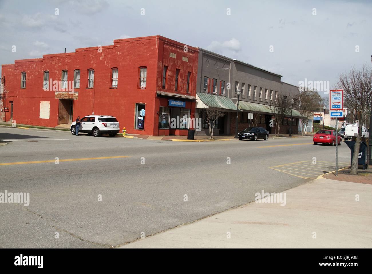 Buildings along VA49 in Chase City, VA, USA Stock Photo Alamy