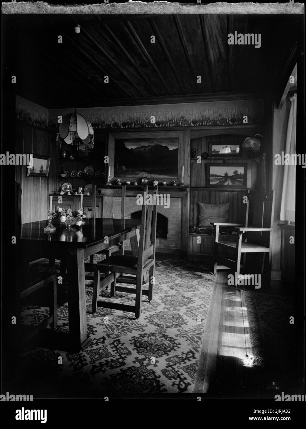 Lady Grey's house, 1940s, Wellington, by J.W. ChapmanTaylor Stock