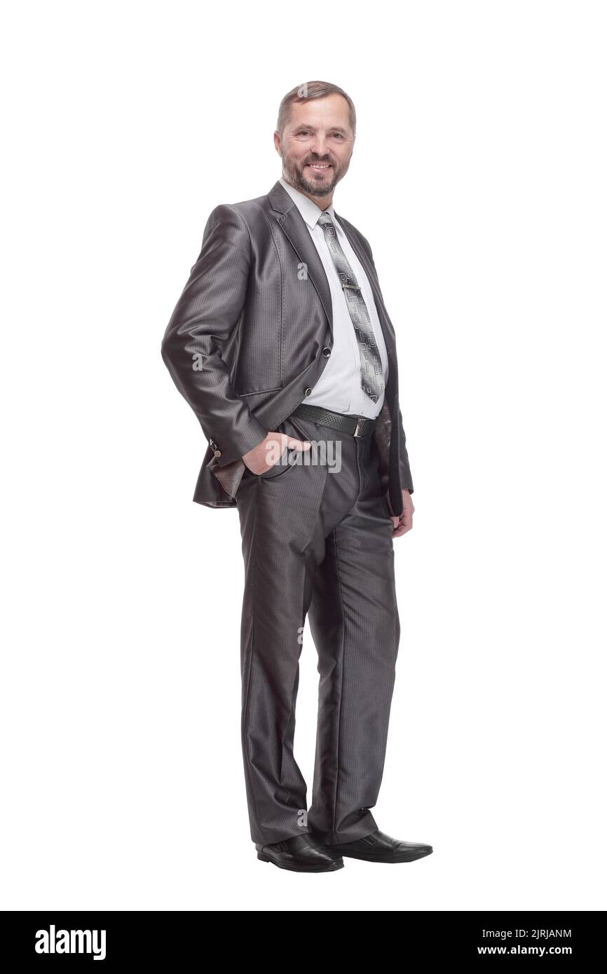 handsome business man. isolated on a white background Stock Photo - Alamy
