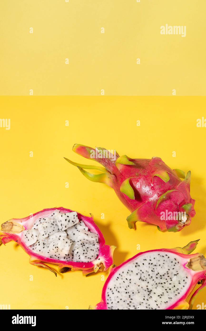 Tropical fruit dragon fruits Stock Photo Alamy