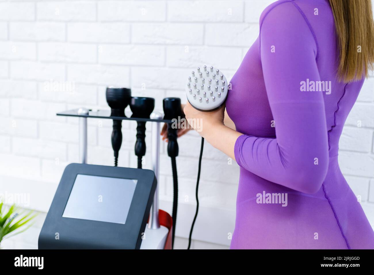 Slimming vacuum hot massage machine. Vacuum massage. LPG massage for