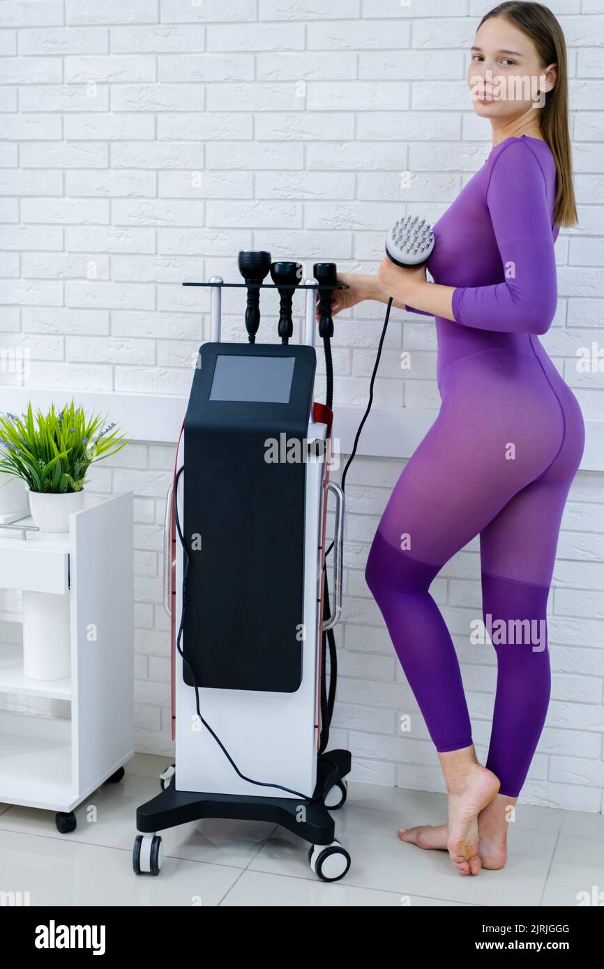Slimming vacuum hot massage machine. Vacuum massage. LPG massage for
