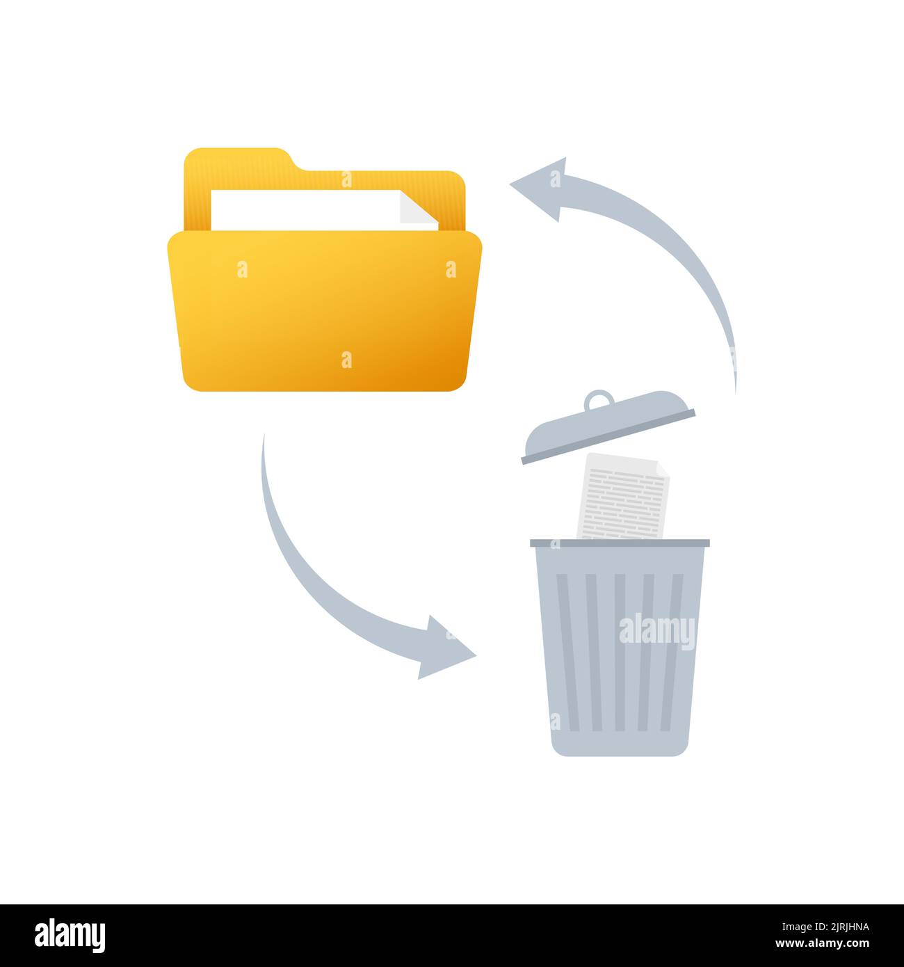 Process Delete file in paper. Remove document. Vector stock ...