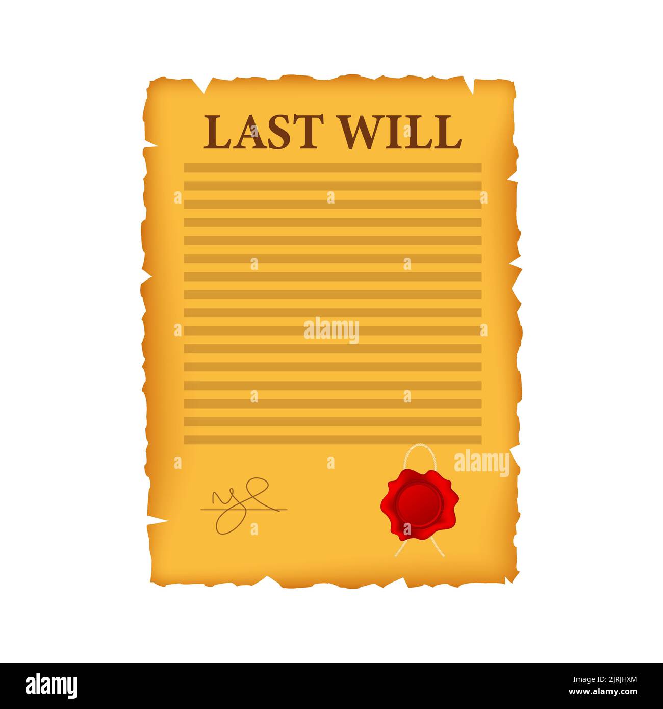 Notary last will funeral ceremony vector stock illustration stock