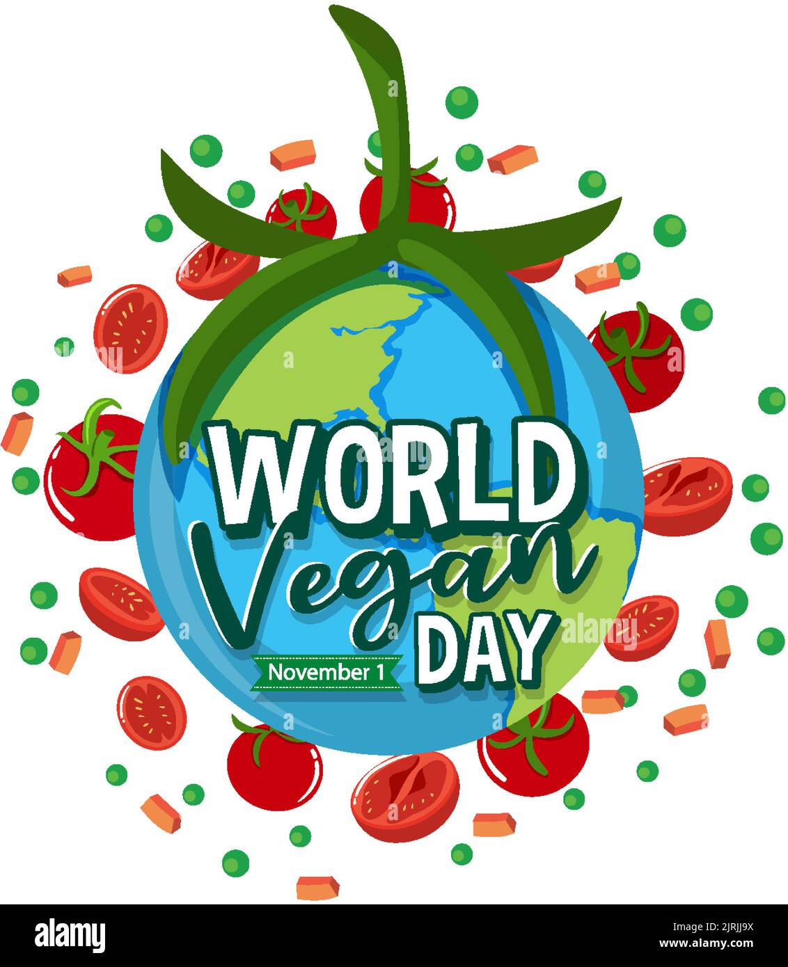 World Vegan Day Logo Concept illustration Stock Vector Image & Art - Alamy