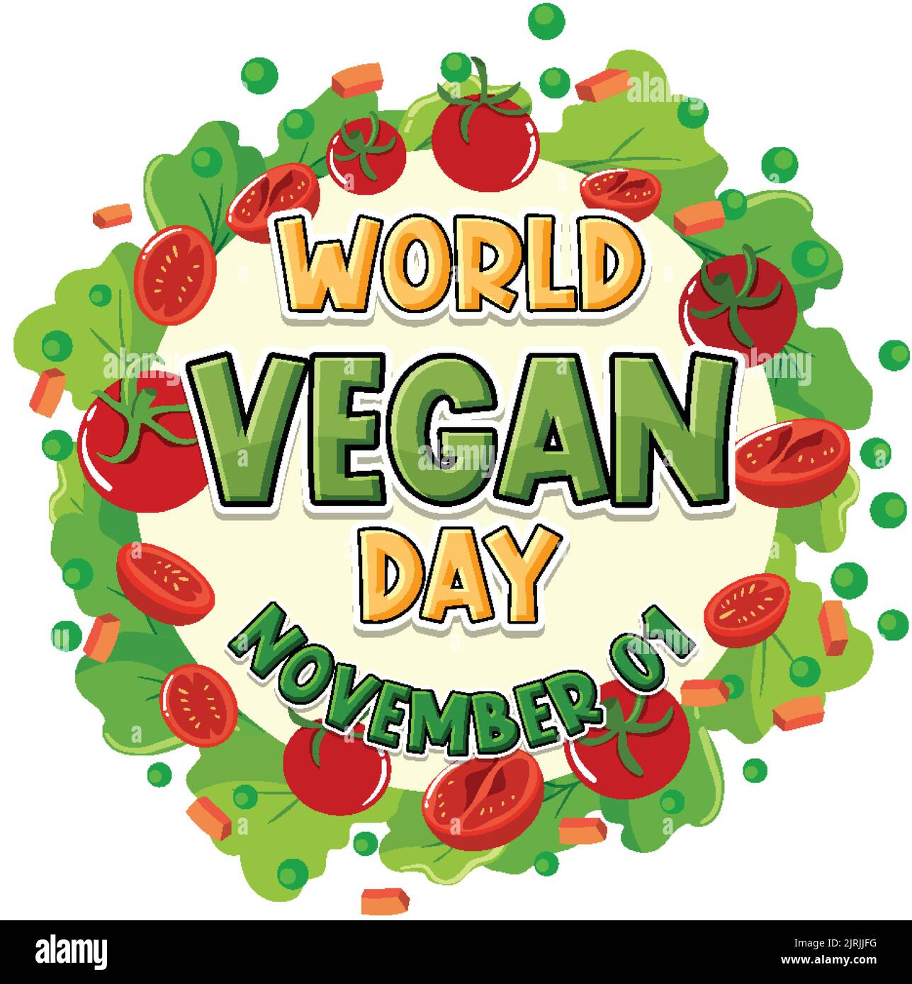 World Vegan Day Logo Design illustration Stock Vector Image & Art - Alamy