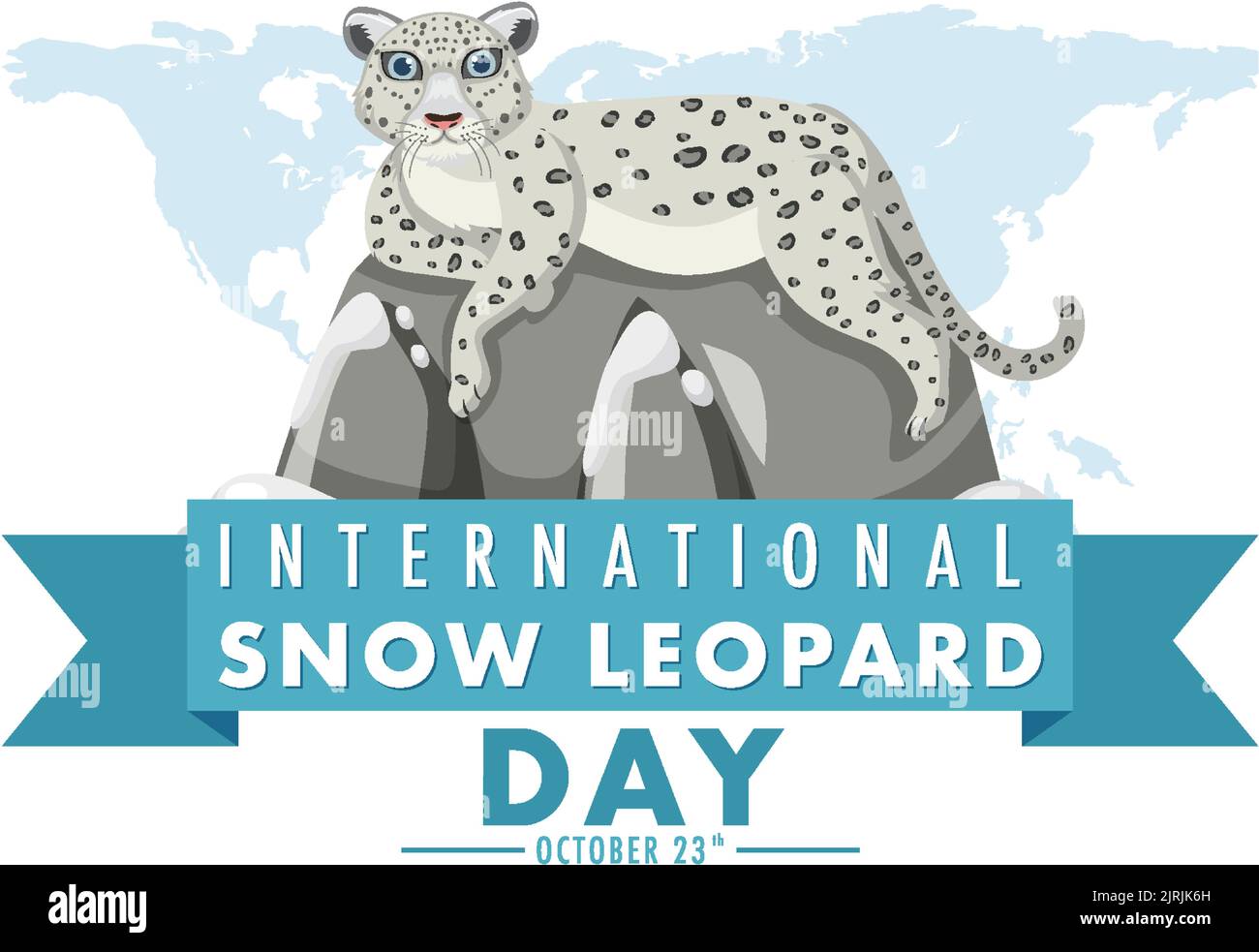 International Snow Leopard Day Banner Design illustration Stock Vector Image & Art Alamy