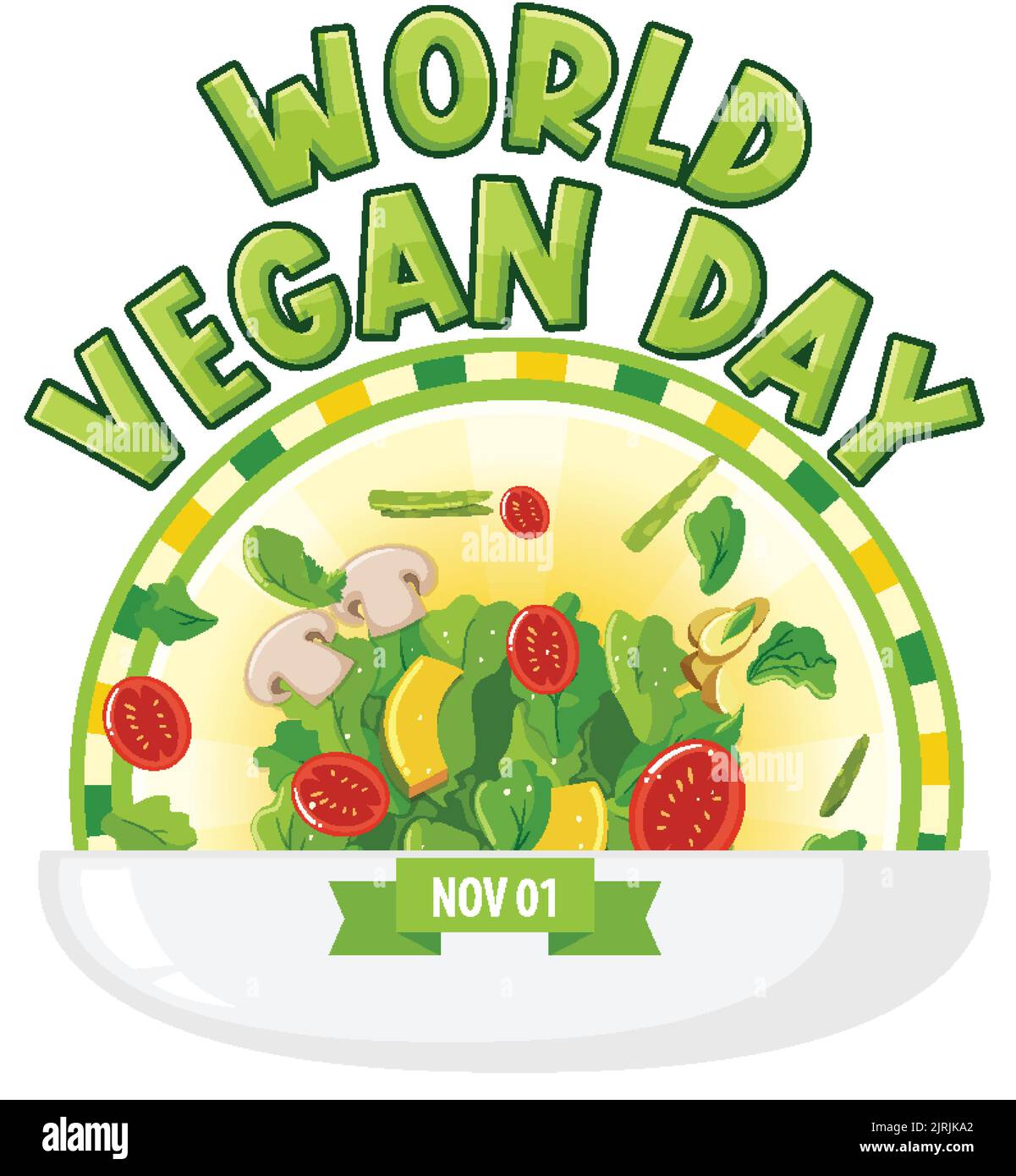 World Vegan Day Logo Design illustration Stock Vector Image & Art - Alamy