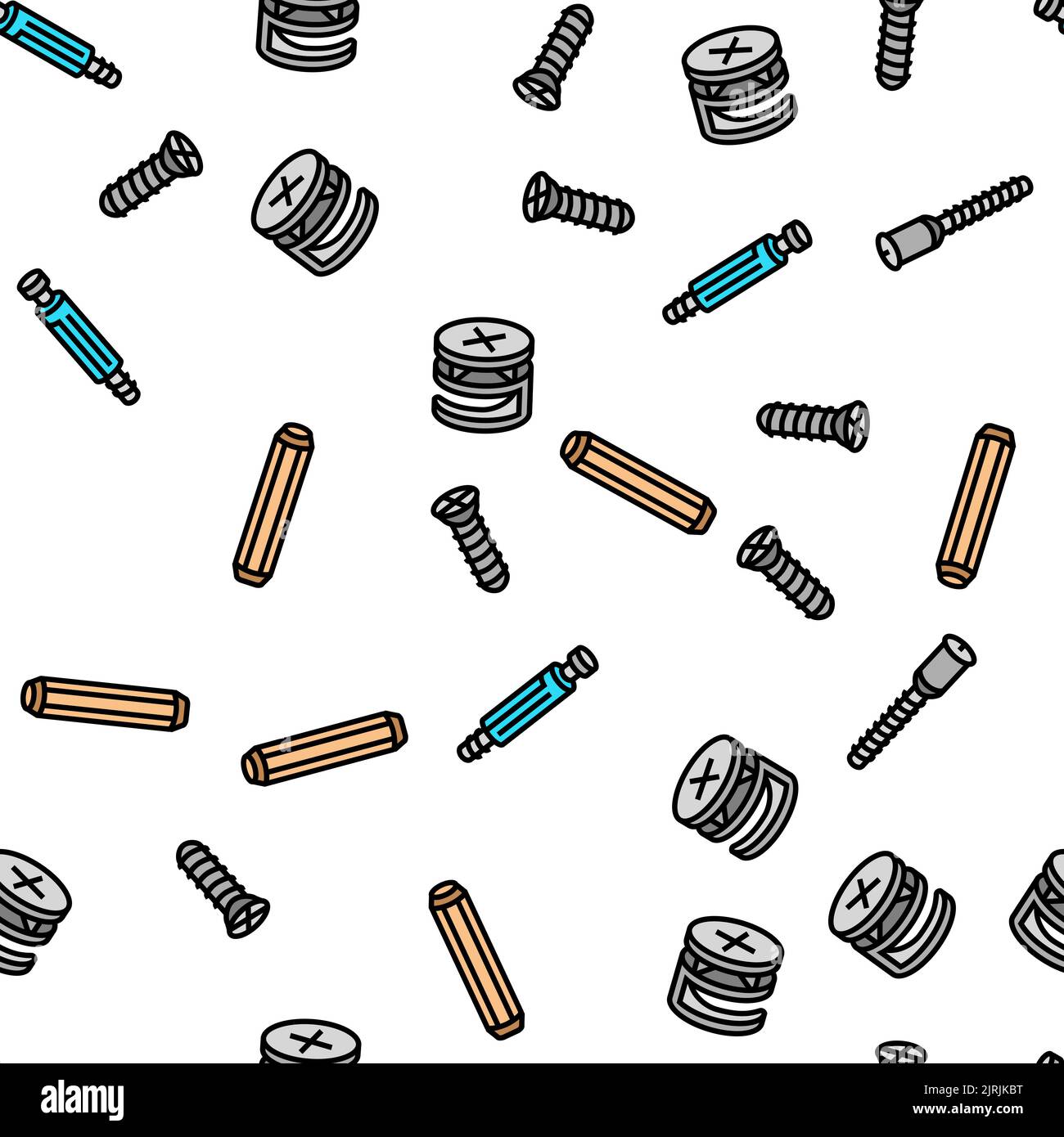 assembly furniture instruction vector seamless pattern Stock Vector