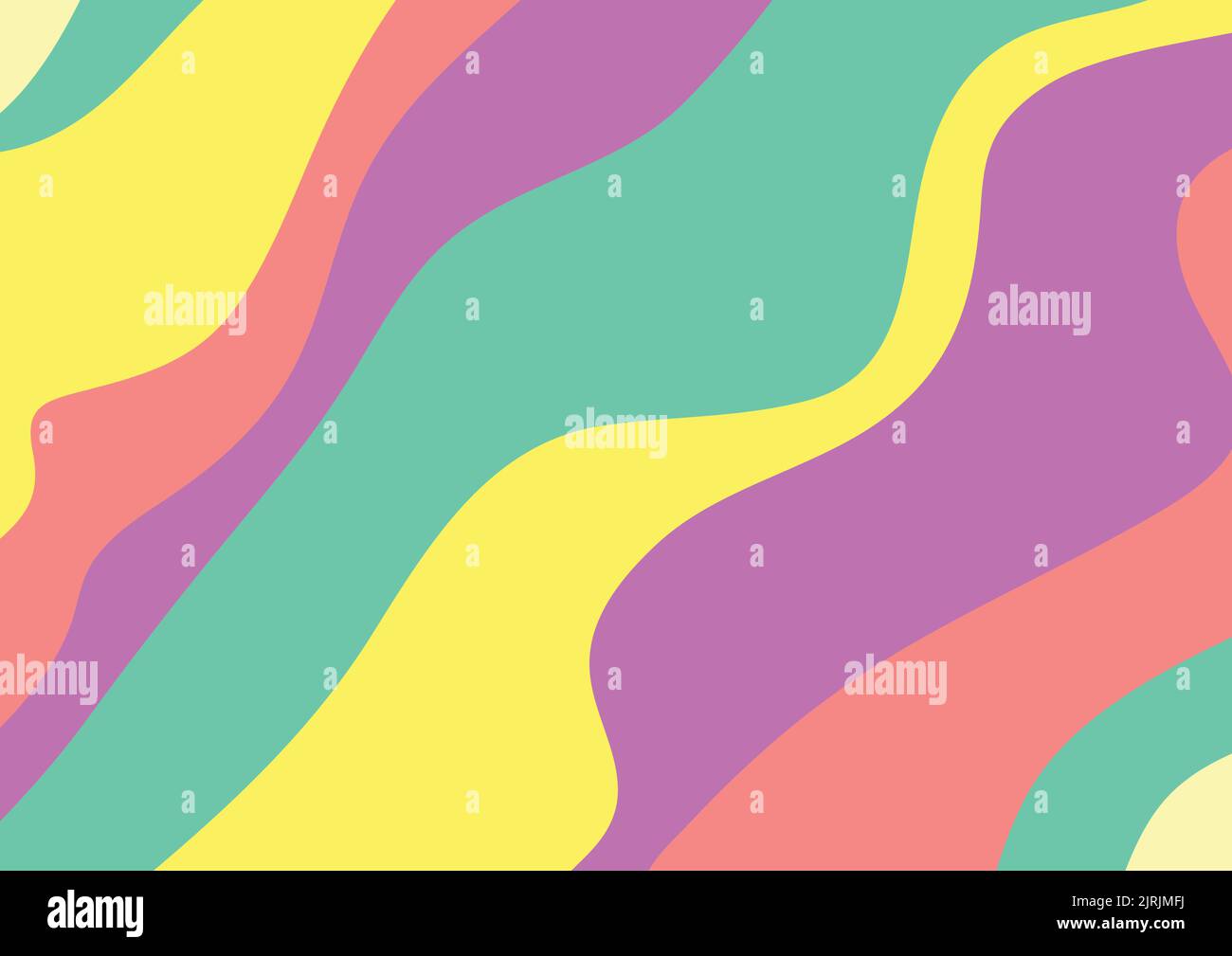 Abstract colourful pastel waves minimal background. Vector design Stock