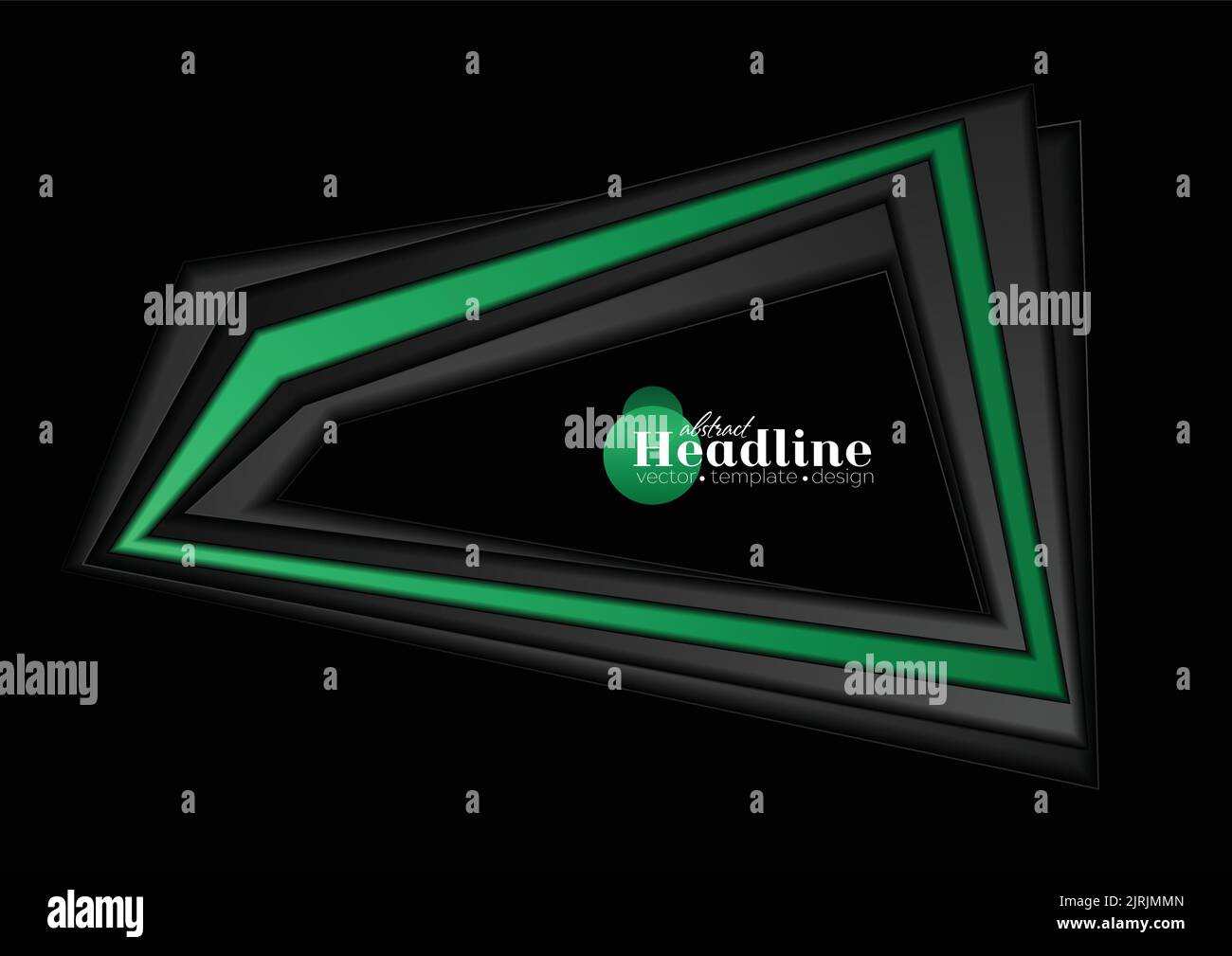 Abstract black and green tech corporate background. Vector design Stock Vector