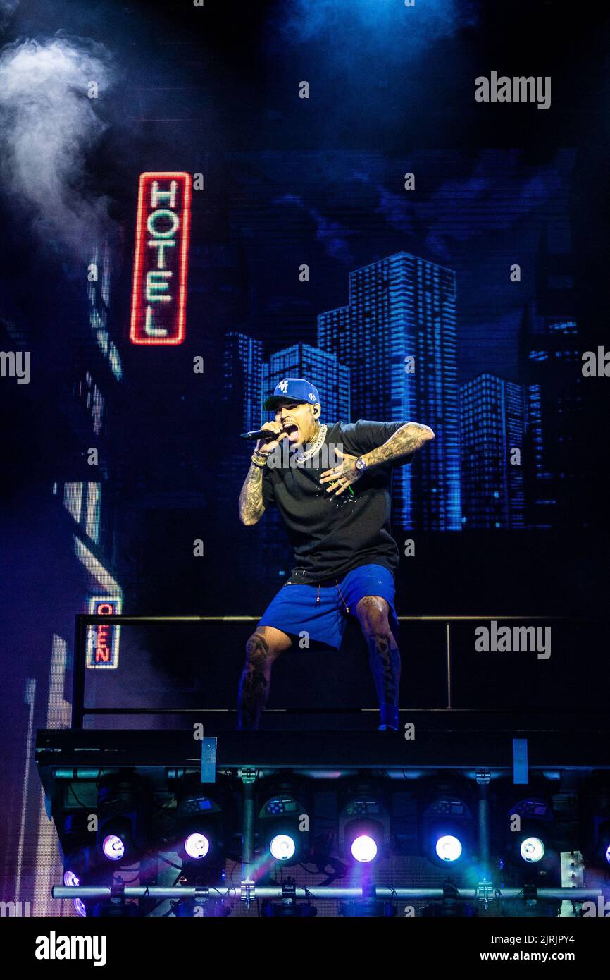 Chris Brown performs in support of his Breezy! release at