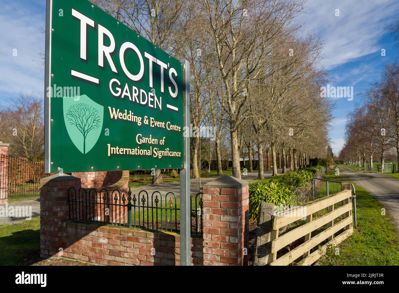 Trott's Community Garden in winter, Ashburton New Zealand. Stock Photo
