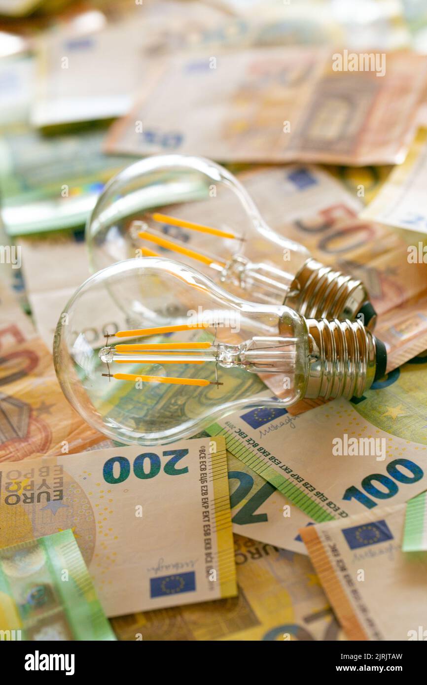 Electricity cost.Rising electricity prices in Europe.Crisis of energy