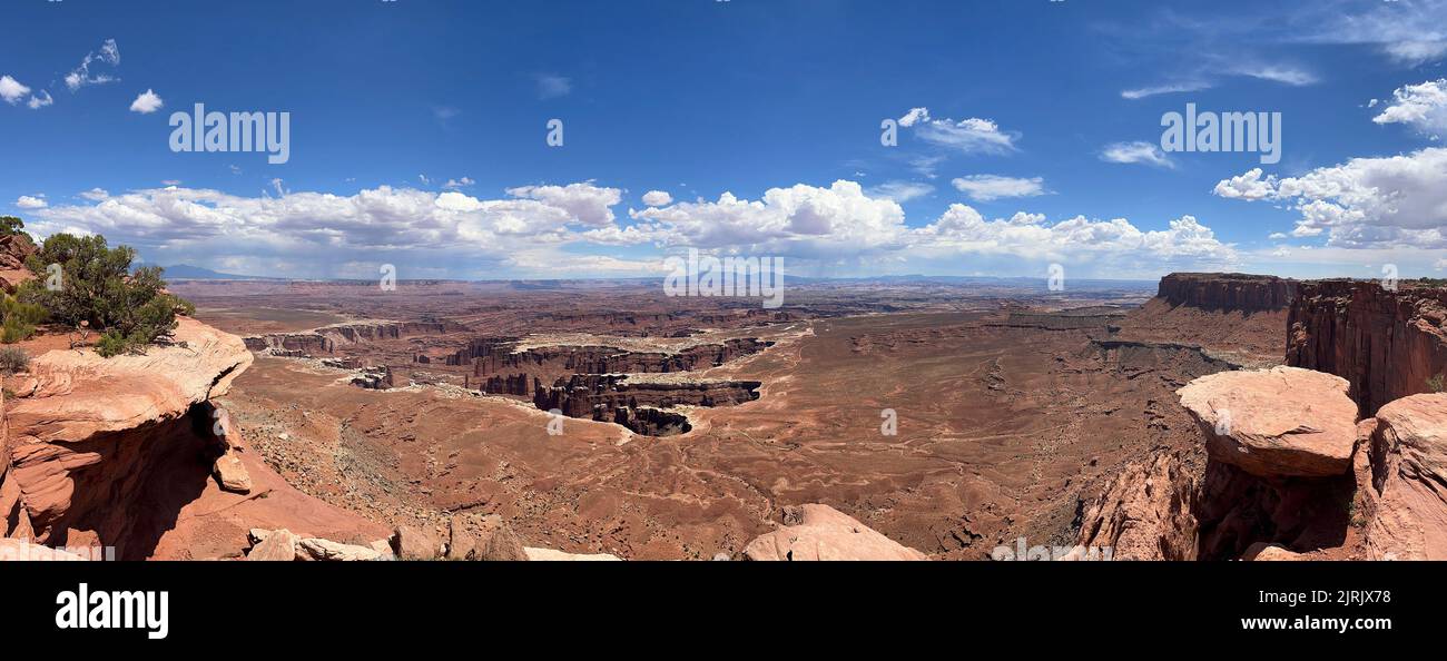 Aerial panoramic view of Canyonlands National Park, USA Stock Photo