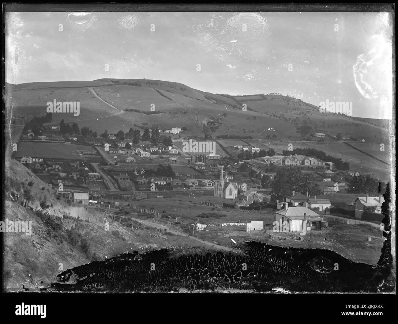 Rural village church rural village church Black and White Stock Photos ...