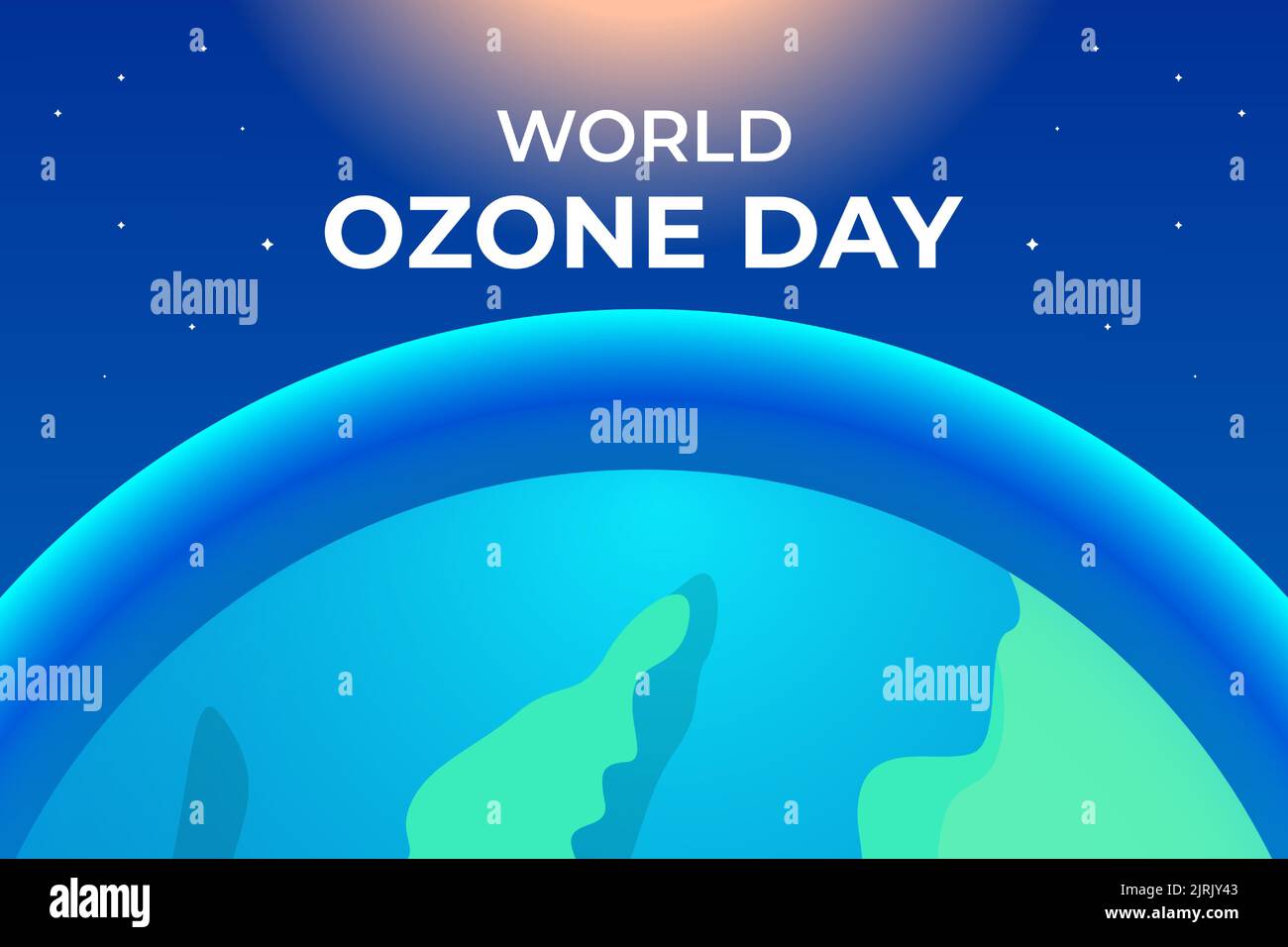 world ozone day illustration background Stock Vector