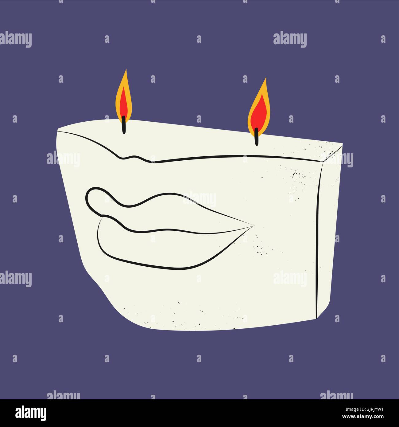 Various Candles. Different shapes and sizes Stock Vector