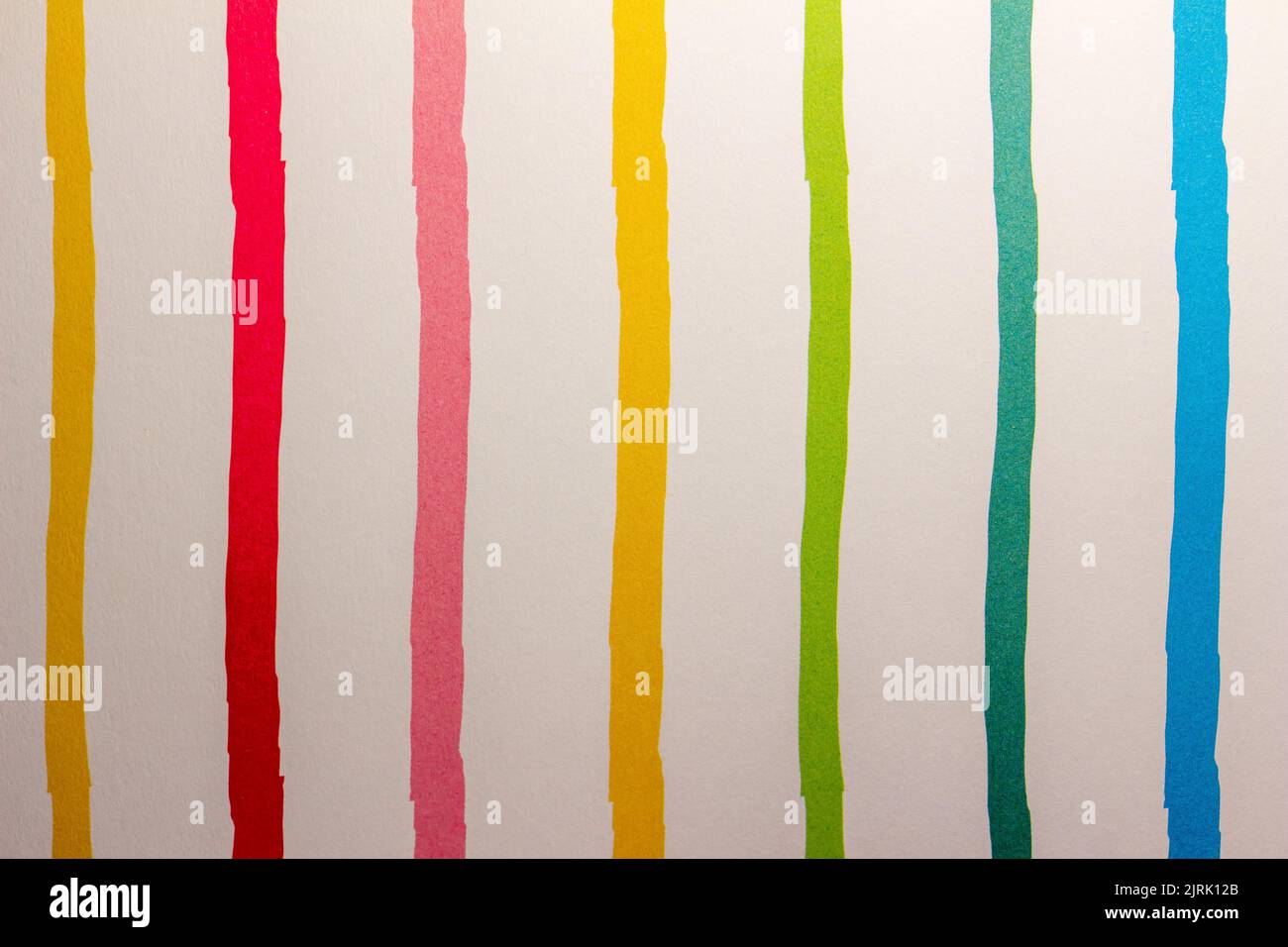 Full frame abstract texture of uneven primary color parallel striped ...